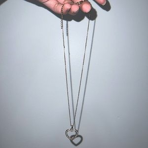 18 karat gold plated heart shaped necklace